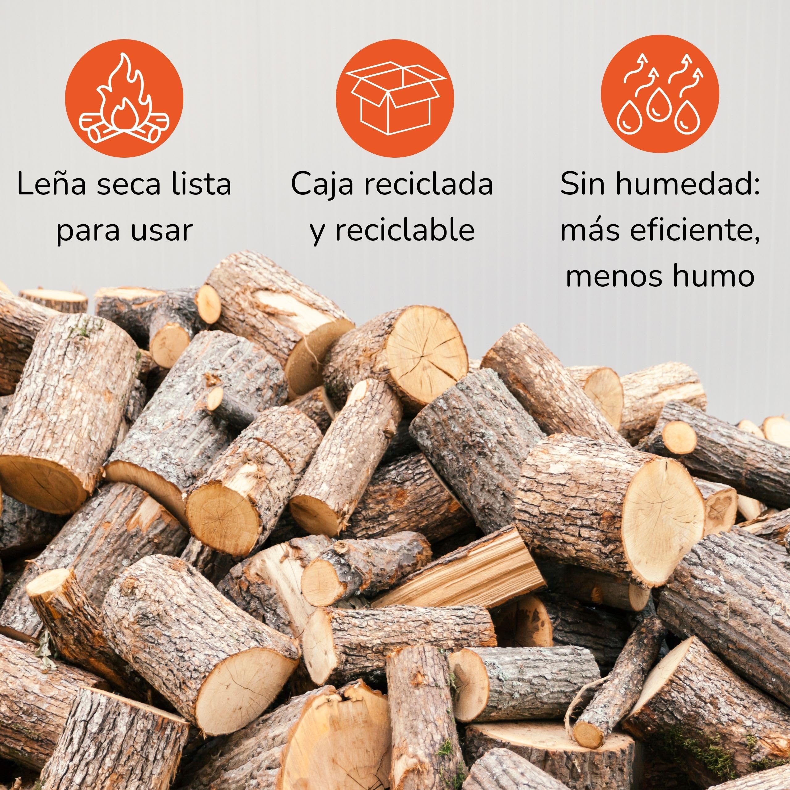 Leña de Olivo 25kg – Leña para Chimenea, Estufa, Barbacoa, Horno – Troncos de Madera para Chimenea – Aroma Agradable para Hogar – Alto Poder Calorífico - Poda Controlada España (25 kg)
