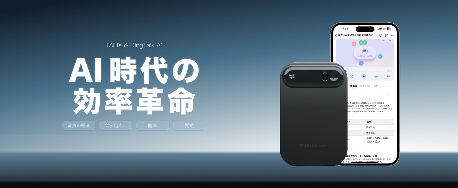Amazon.co.jp: TALIX DingTalk A1 AIアシスタント ボイスレコーダー