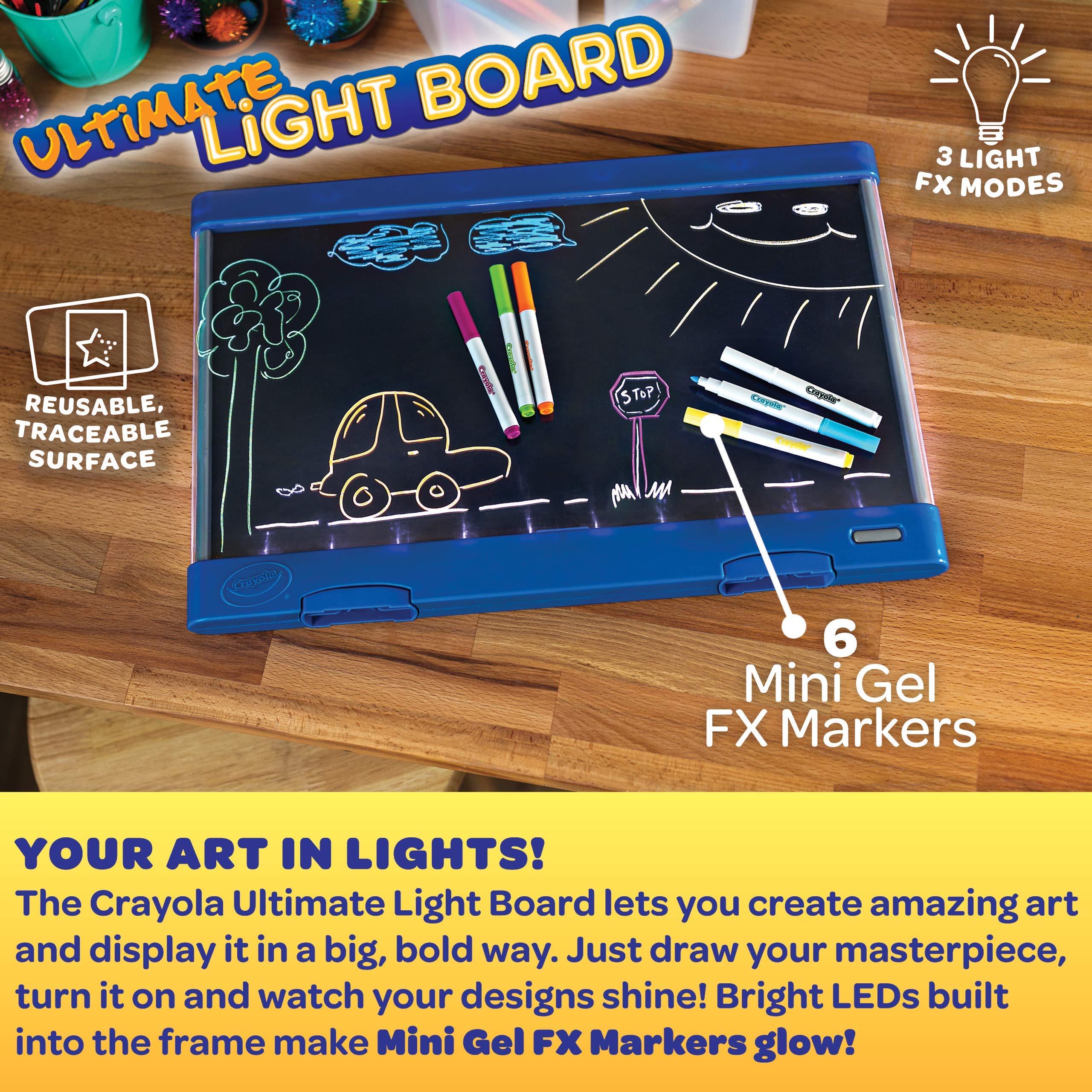 Glowing Art with Crayola Light Board