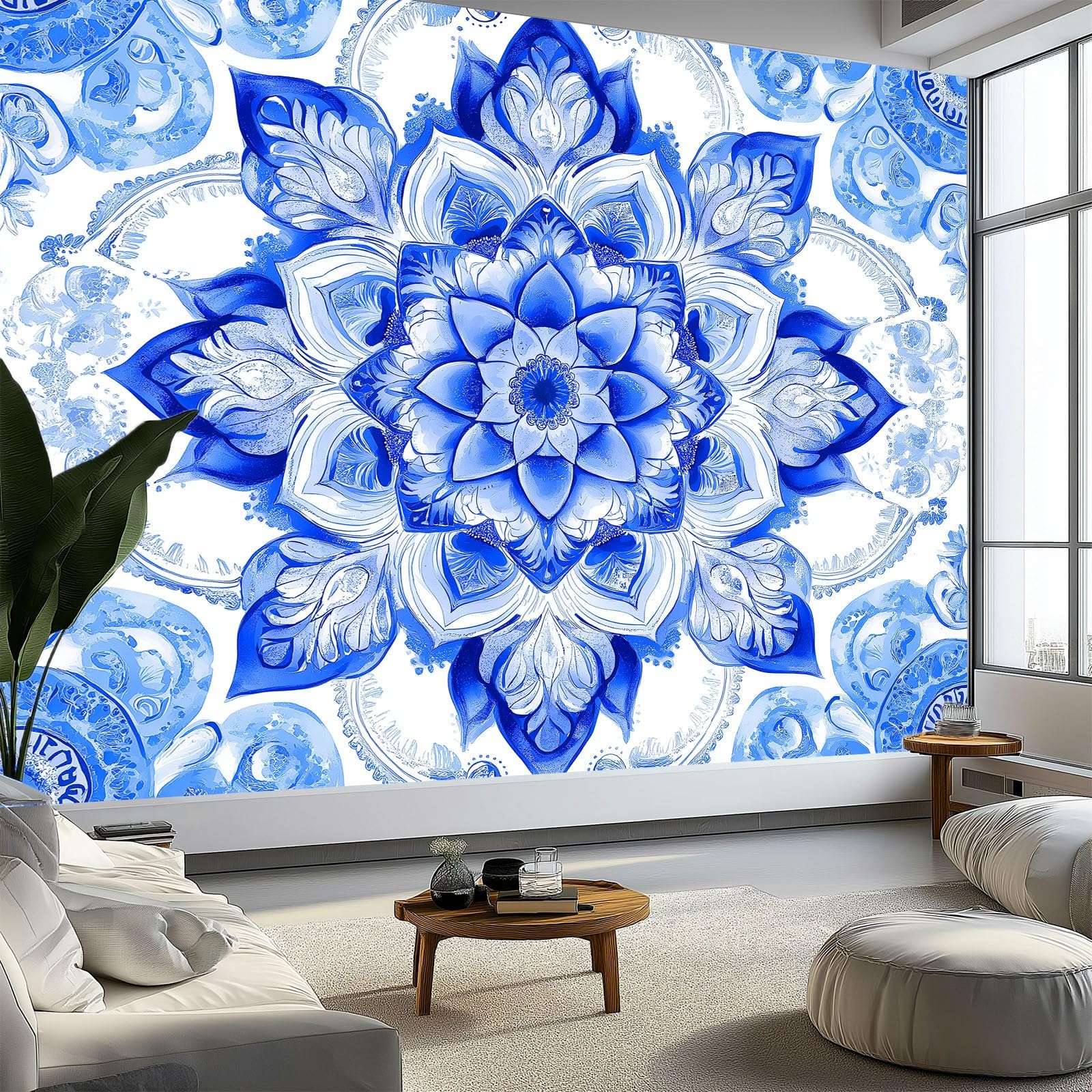 Panoramiczna tapeta w stylu Bohemian Drukowanie, nowoczesne zdjęcie Mural 300 szer. x 210 cm - tapeta dekoracja domu styl ręcznie malowane do salonu pokoju dziecięcego biura