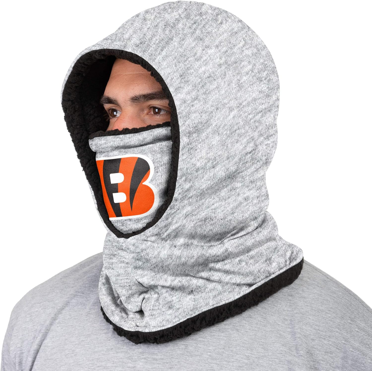 NFL Team Logo Heather Gray Hooded Gaiter Balaclava Face Cover - Image 2