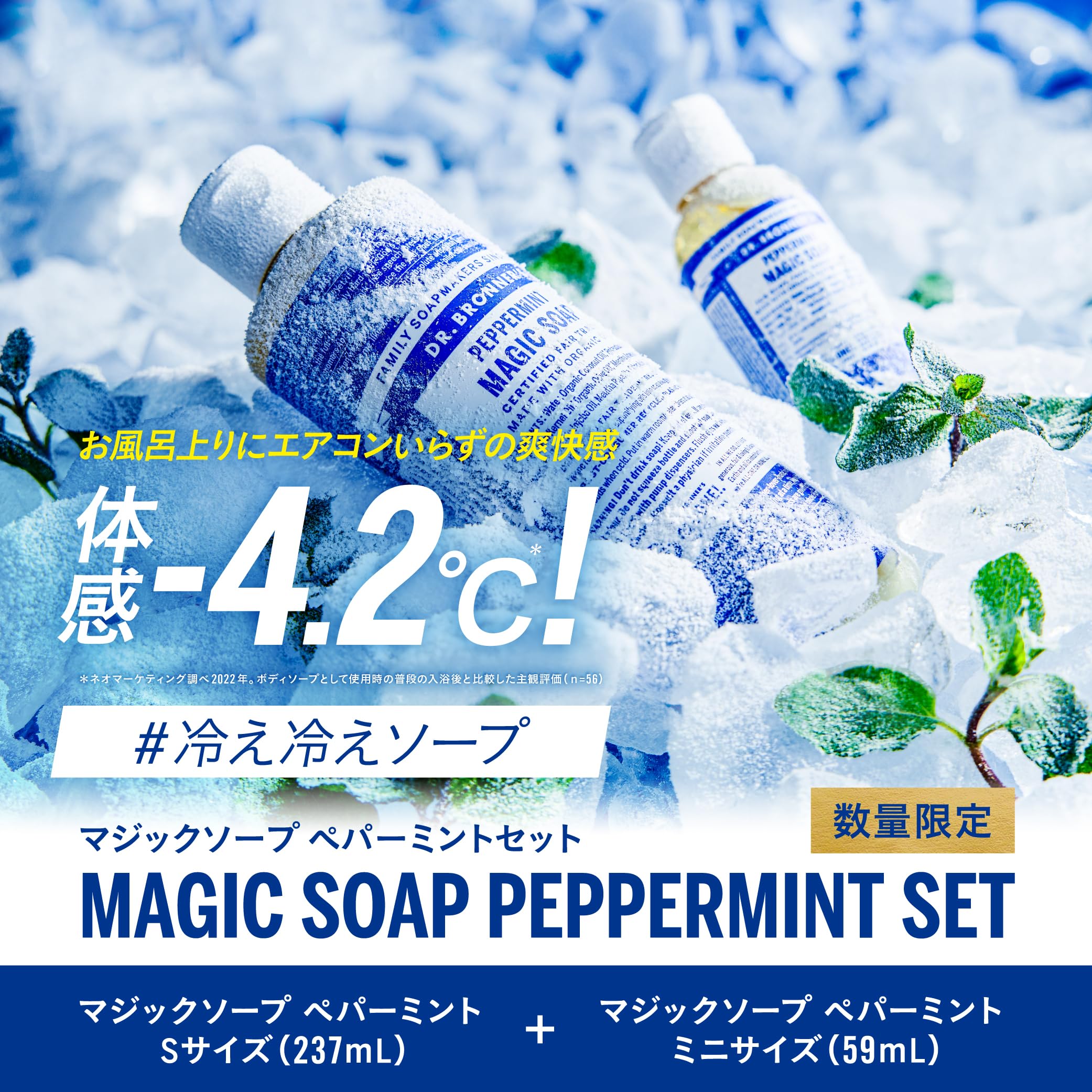 Amazon | ドクターブロナー マジックソープ ペパーミントセット 237ml+