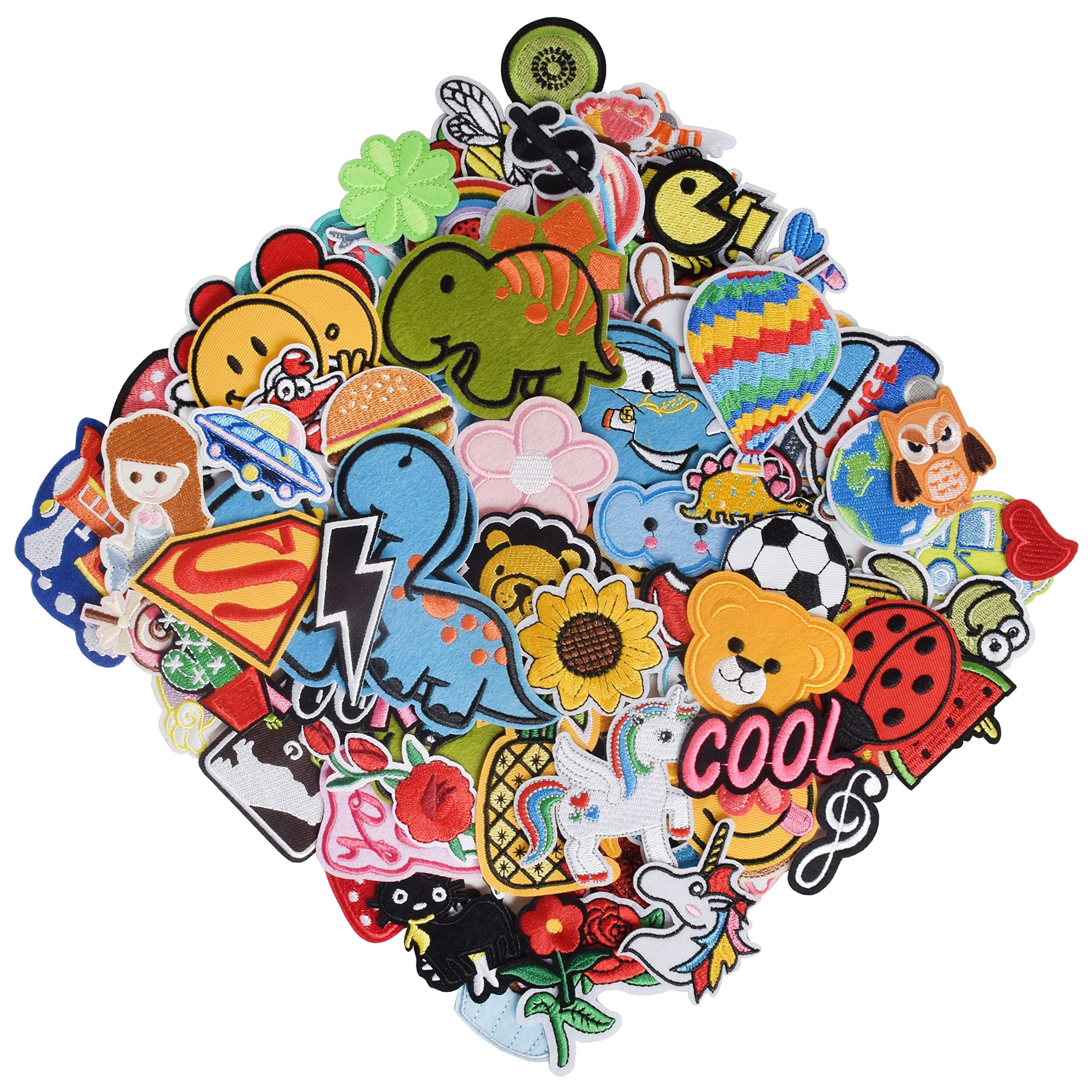 Sponsored Ad – KASTWAVE Patches for Clothing, 60 PCS Embroidered Iron On Patches DIY Accessories, Patch Applique Assorted Size, Cute Sewing Applique for Jackets, Hats, Backpacks, Jeans, 60 Pieces Package