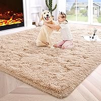 Vista 50 de Noahas Alfombras Esponjosas de Arcoíris para Dormitorio de Niñas, 2x4 Alfombra Peluda Rosa para Cuarto de Niños, Alfombras de Área Peludas para Sala