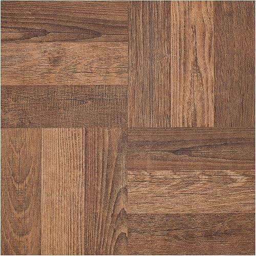 Achim Imports VFT920POVR - Cartera de muebles para el hogar de 12 x 12 pulgadas, suelo de vinilo autoadhesivo de 0.079 pulgadas, parquet de nogal, 9