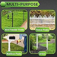 Vista 6 de SYITCUN Broca de taladro para plantar 2 x 24 pulgadas, taladro de orificio para plantar bulbos, fácil excavadora de agujeros para postes con taladro