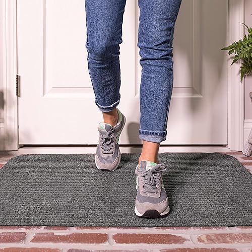 Miniatura 3 de Mohawk Home Tapete utilitario gris grafito sólido (1 pies 6 pulgadas x 2 pies 6 pulgadas), perfecto para garaje, entrada, porche y cuarto de servicio