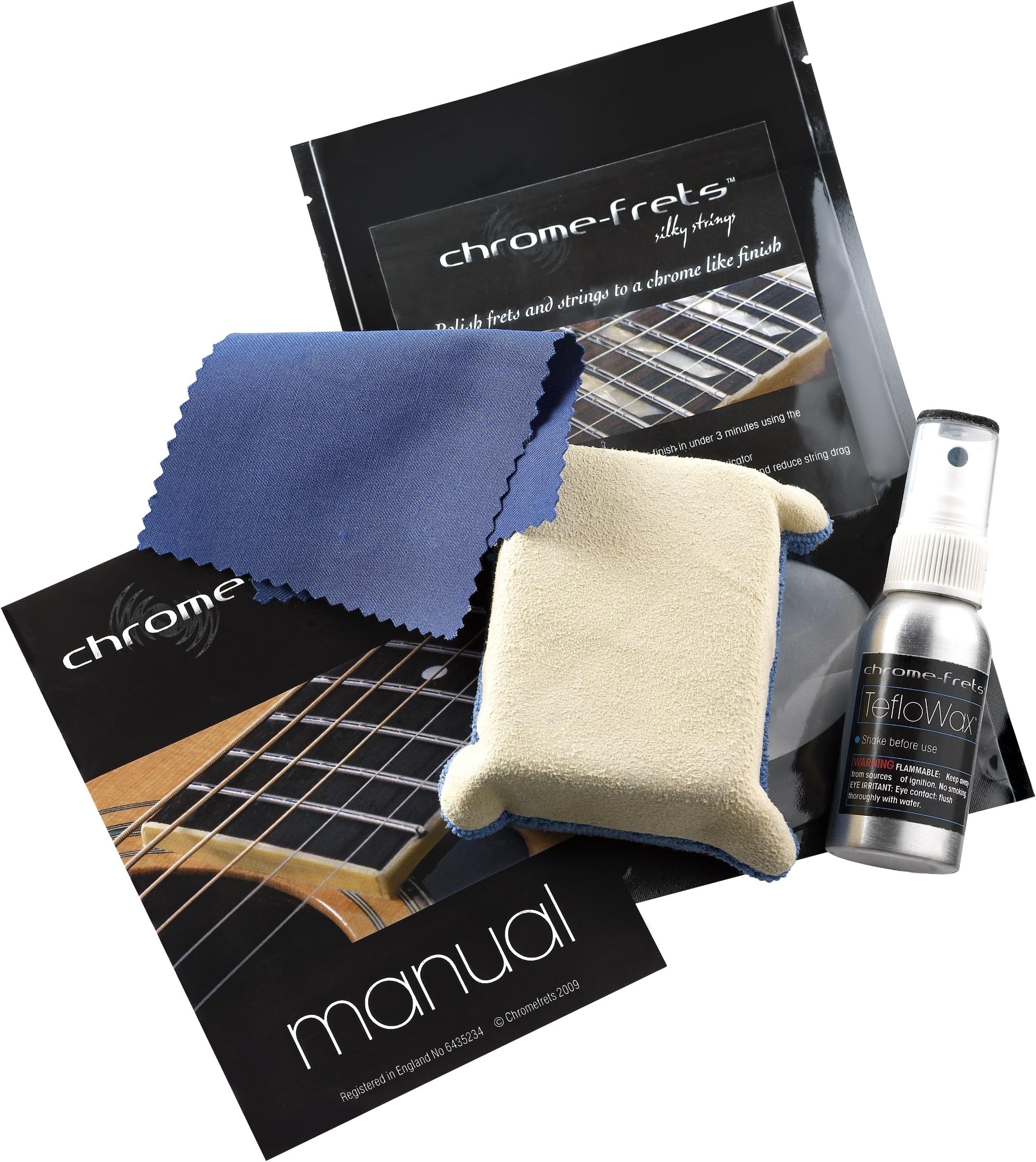 Chrome Frets CF08 Silky Strings All-In-One Guitar Polish and String Cleaner