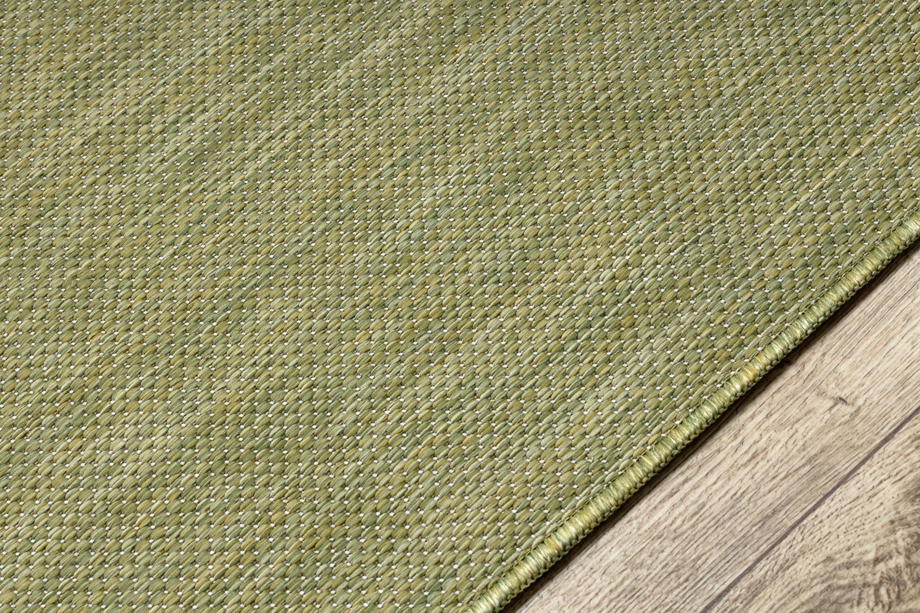 rugsx Tapis de Couloir SION Effet sisal, tissé Plat, résistant et Facile d’Entretien, intérieur extérieur, Cuisine entrée Balcon terrasse, Vert 80x300 cm