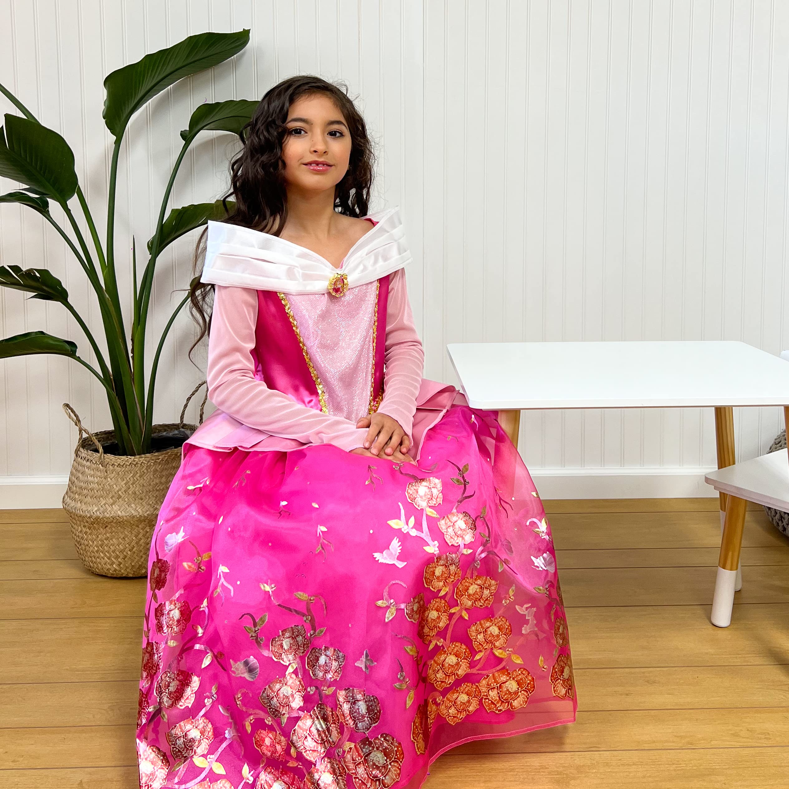 Disfraz de princesa de Disney, disfraz oficial de cuento de hadas para niños con accesorios