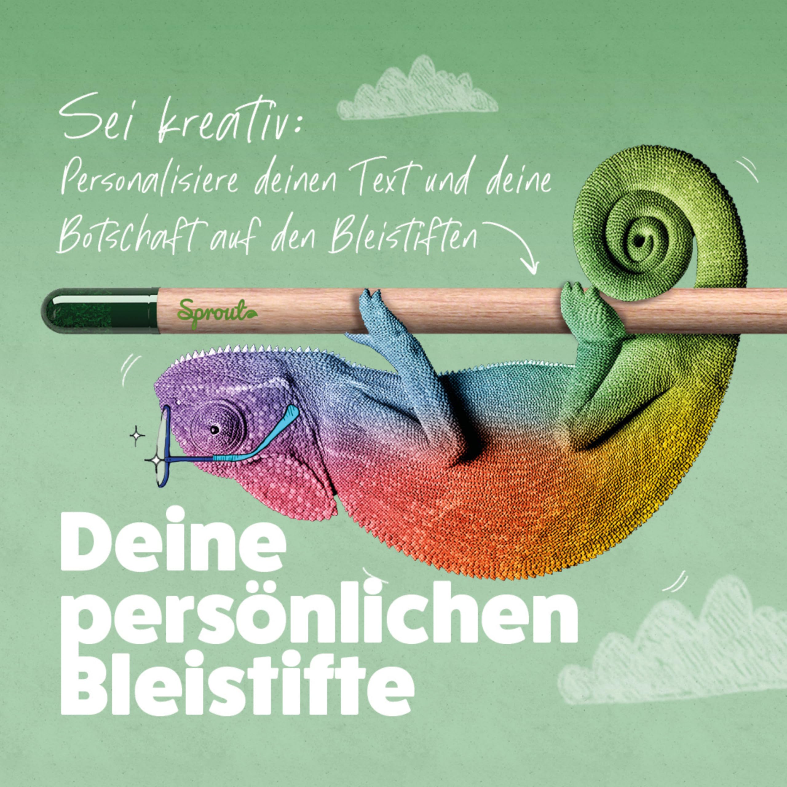 Sprout World Personalisierte Pflanzbare Bleistifte mit Vergissmeinnicht | Farbig bedruckbar mit Logo, Text oder Symbol, für Unternehmen, Events und Hochzeiten, nachhaltiges Geschenk zum Schreiben