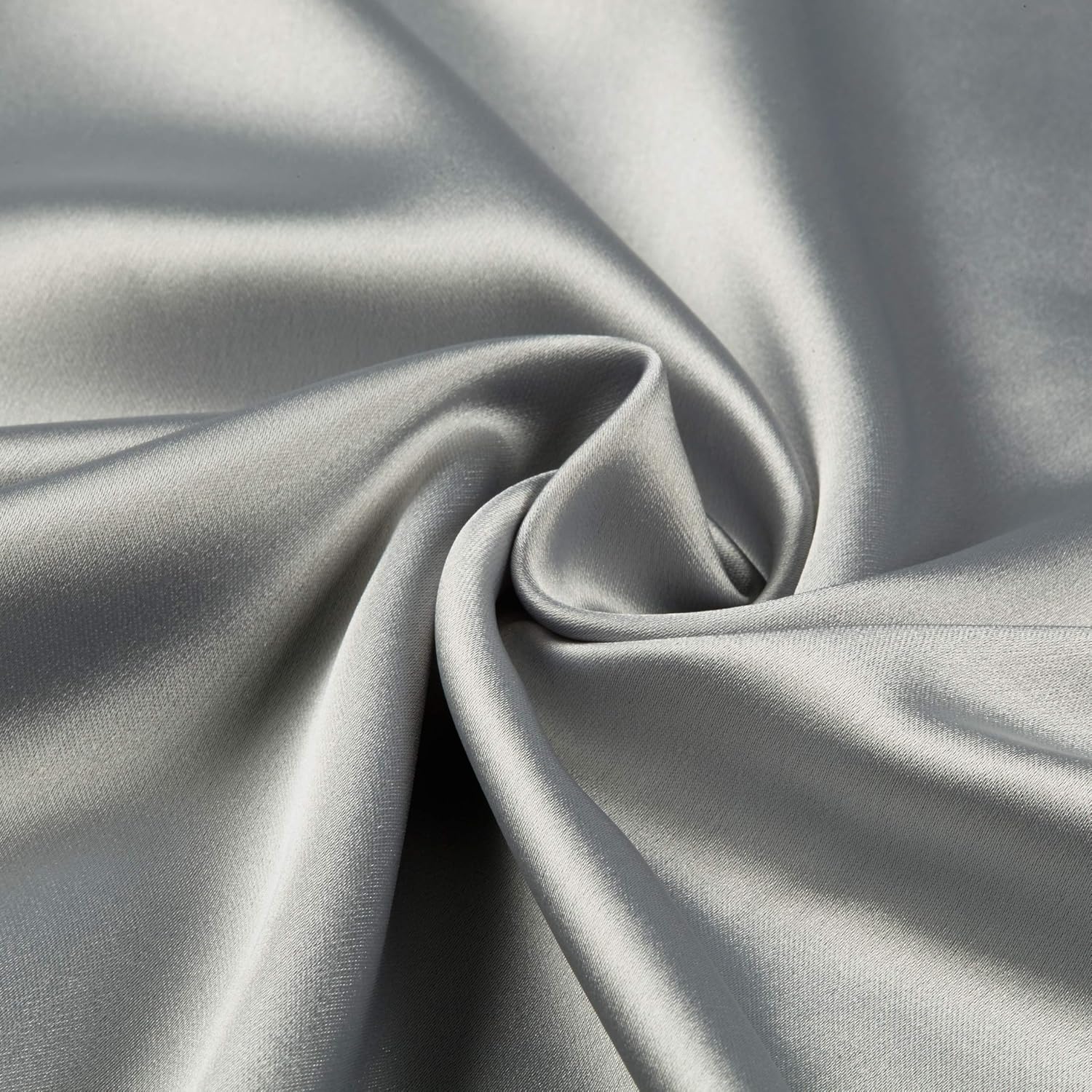 Monaco Stretch Duchess Satin Silver, Fabric by the Yard