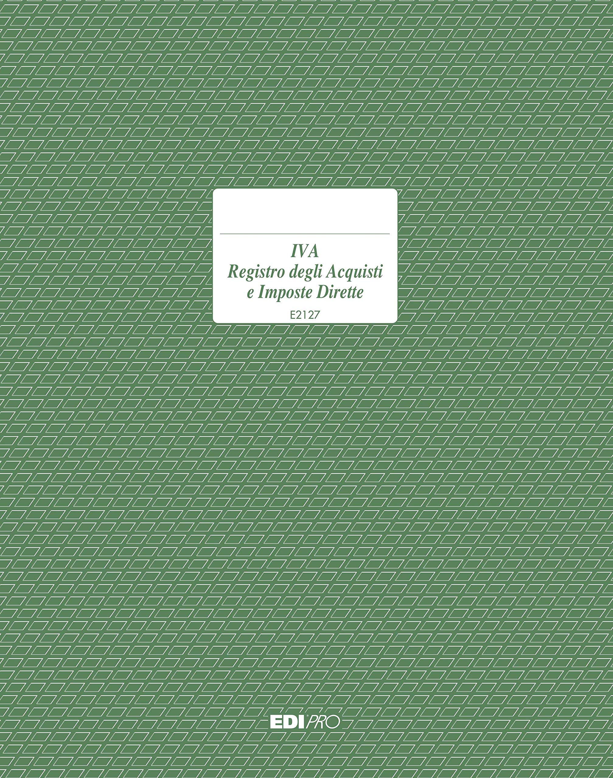 EDIPRO - E2127 - VAT Register for purchases and Direct Taxes 15 Numbered Pages f.to 24.5X31
