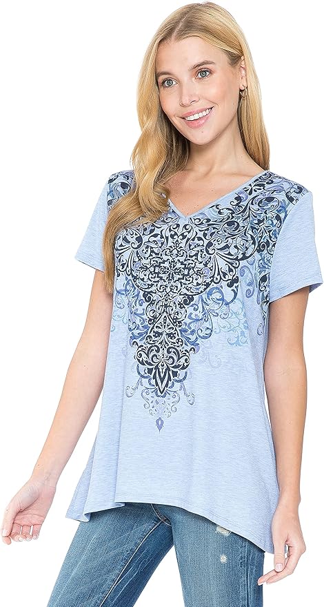 T-shirt The Perfect Con Scollo A V (taglie Forti) - Blu | 's® IT