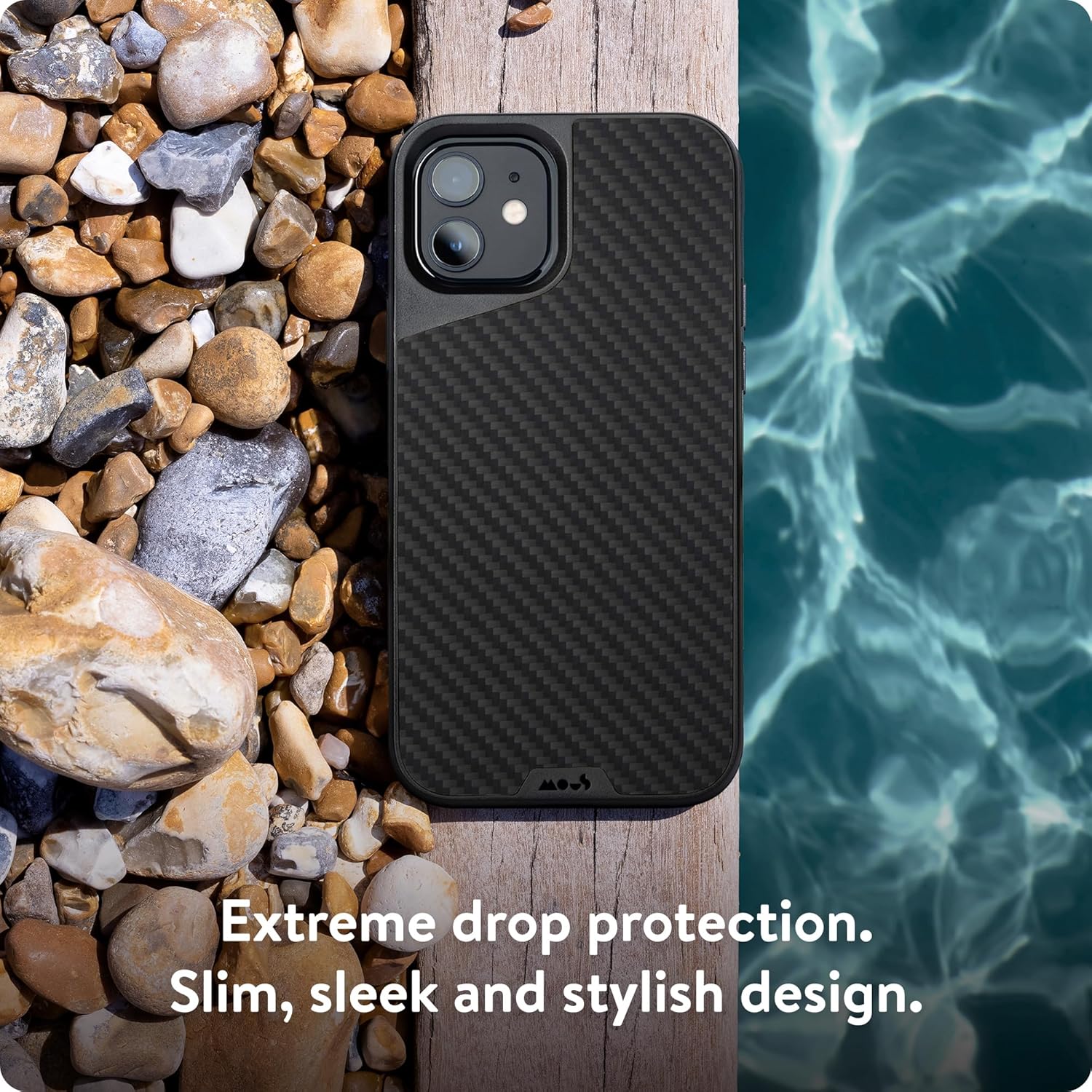 Mous - Protective Case for iPhone 12/12 Pro - Limitless 4.0 - Aramid Fiber - Fully Compatible with Apple's MagSafe - Sustainable Packaging