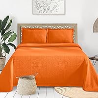 Vista 1 de Superior Juego de colcha de algodón Fleur De Lis, mantas cálidas, ropa de cama para todas las estaciones, decoración de dormitorio, colcha