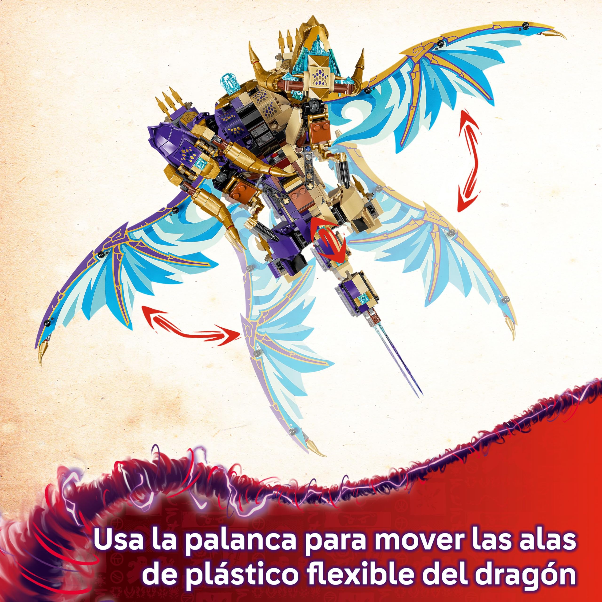 LEGO NINJAGO Dragón de la Concentración: Arc Set con 8 Minifiguras, Armas Ninja y Spinner de Spinjitzu, Juguete de Interactivo de Construcción para Niños y Niñas de 9+ Años, Regalo de Cumpleaños 71836