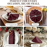 Vista 422 de Ultimate Textile -1 docena - Reversible Shantung Satin - Majestic - Servilletas de tela Majestic de 17 x 17 pulgadas color azul pizarra