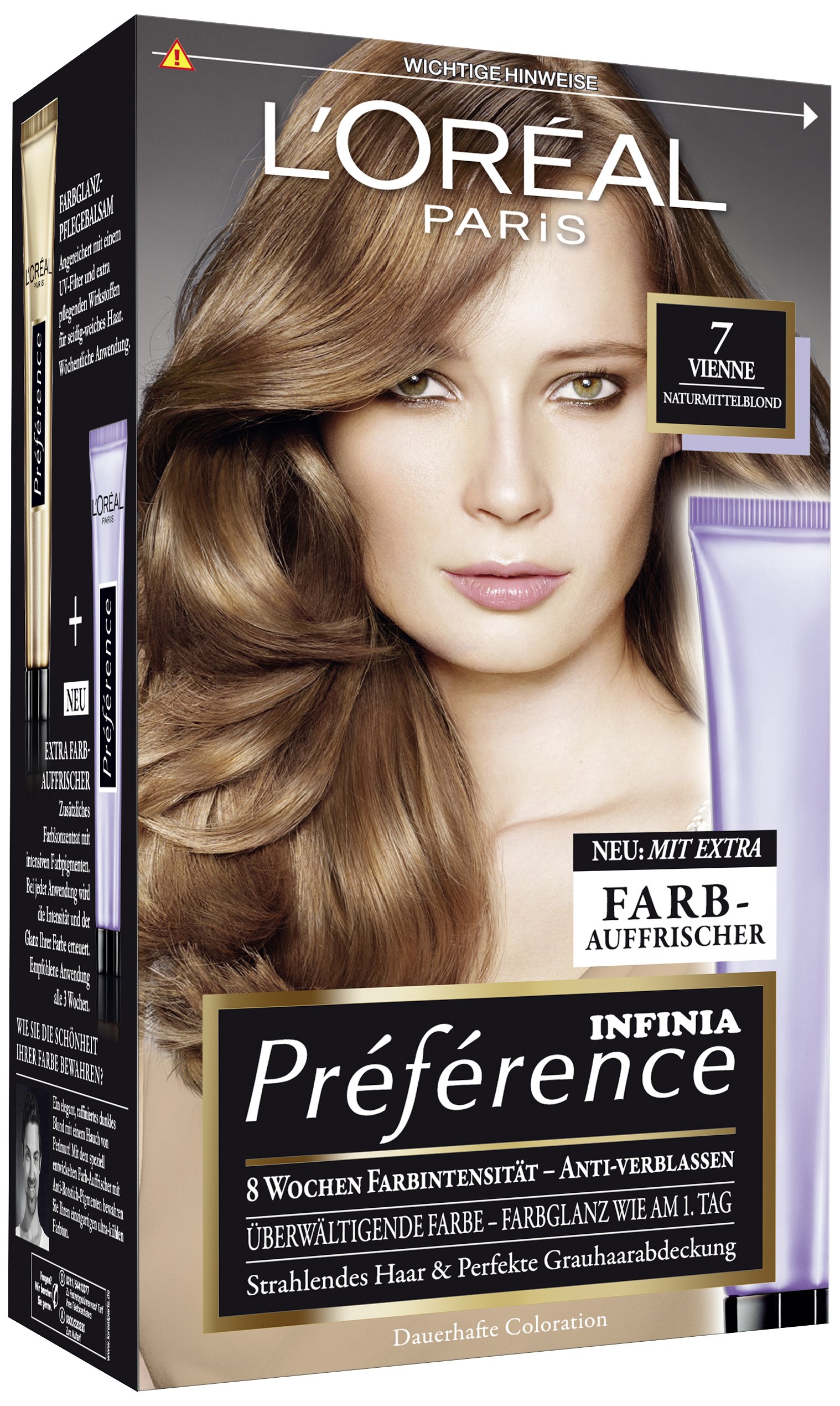 L'Oréal Paris Préférence Coloration naturalny blond 7, 1 opakowanie (1 zestaw do koloryzacji)