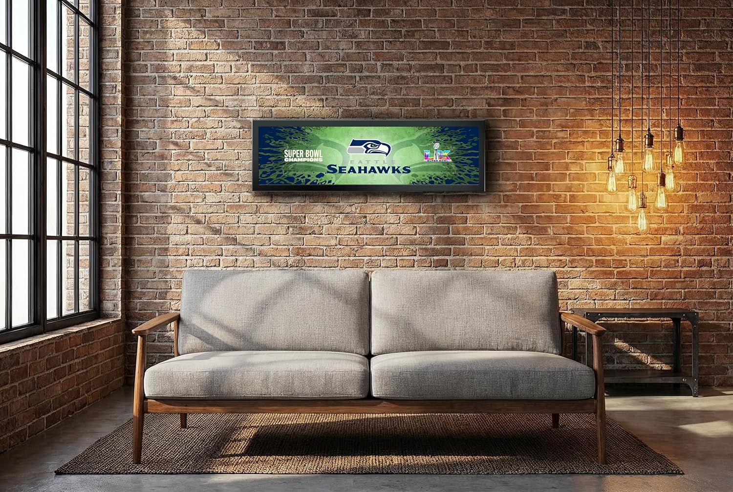 Seattle Seahawks Super Bowl 60 Champions Framed Horizontal Wall Print, Official NFL Football Decor, 8 x 26 - Image 9