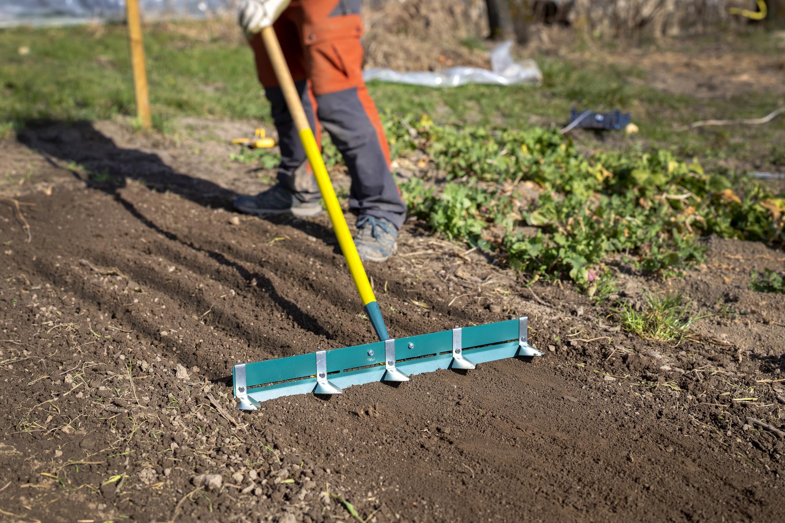 Leborgne,Traceur de Rangs 5 Dents Réglables 65 cm NaturOvert , Outil de Jardinage Ergonomique, Idéal pour Cultures de Légumes et Fleurs, Conception Sans Manche pour un Confort Optimal