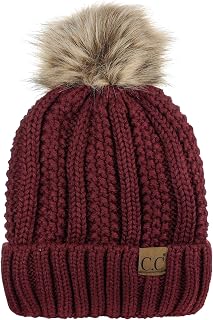 C C Thick Fleece Beanie Maroon