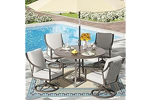 NATURAL EXPRESSIONS Round Patio Set: Savor the Outdoors in Style and Comfort