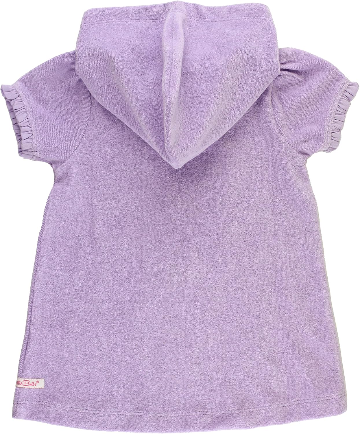 RuffleButts Girls Terry Knit Full-Zip Swim Cover-Up Dress - Image 3