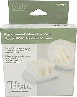 VISTA 2-PACK Replacement Filter A23VC01 for Cordless Vacuum