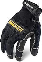 Ironclad GUG General Utility Work Gloves - Durable All-Purpose Performance Fit, Machine Washable, Black (1 Pair)
