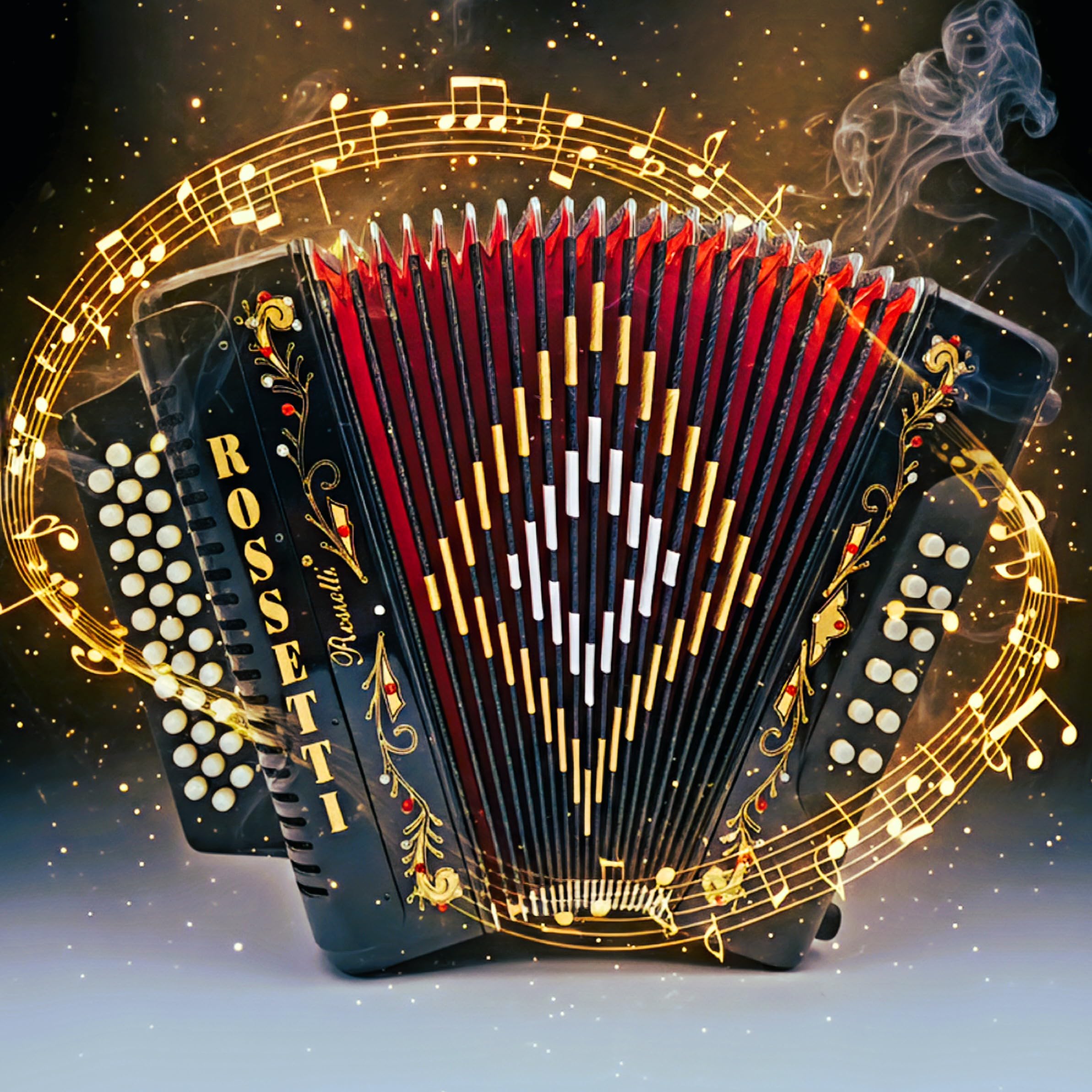 Amazon.com: Rossetti, 31-Key Accordion (ROS3112-FBE-BK) : Musical
