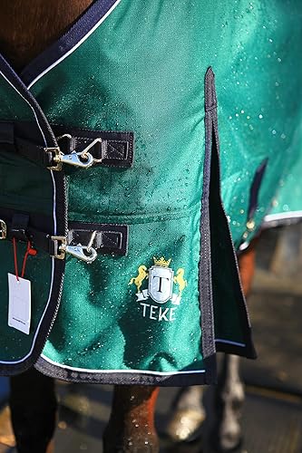 Miniatura 4 de T TEKE Mantas de participación de lujo para caballos, sábanas de cuidado para caballos de 1200D impermeables y transpirables sin relleno (51"-87"