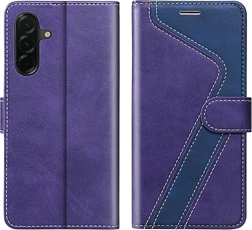 Miniatura 40 de para Samsung Galaxy A14 5G (2023) Funda tipo cartera, Funda de cuero con tapa [Bloqueo RFID] Soporte para tarjetas de crédito Folio Soporte