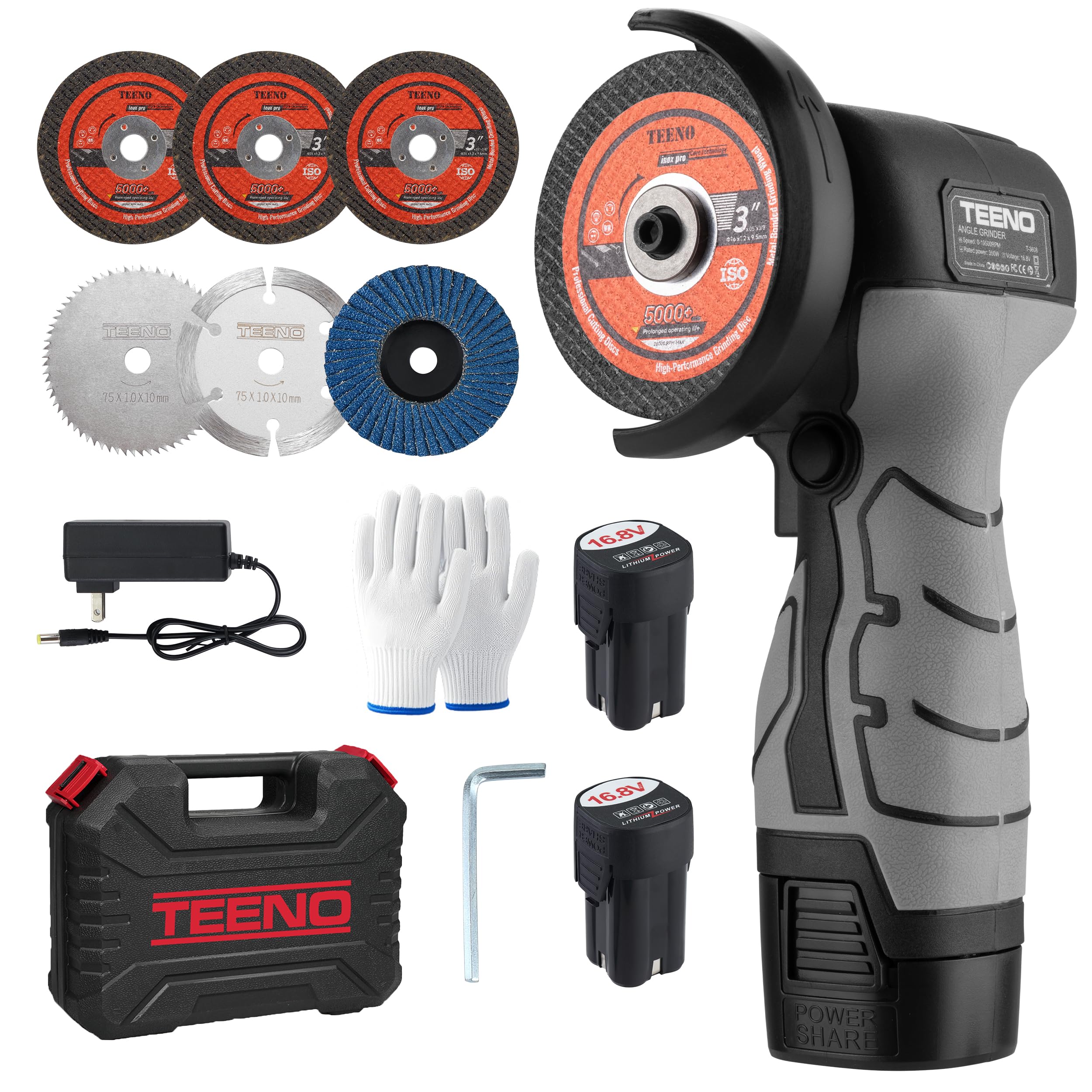 TEENO Cordless Angle Grinder Kit - power tools | Mubboo