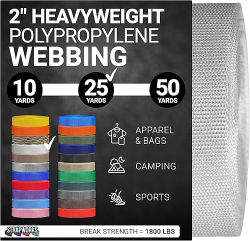 Vista 32 de Strapworks Correas de polipropileno pesado: correas de polietileno resistentes para reparación de equipos de bricolaje al aire libre Negro