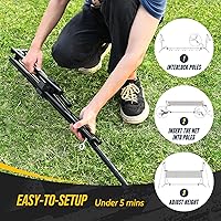 Vista 6 de Volleyball Badminton Pickleball 3-in-1 Combo Net Set for Backyards, 5.1-7.4ft Adjustable Height Freestanding Indoor Sports Nets, Portable 17ft