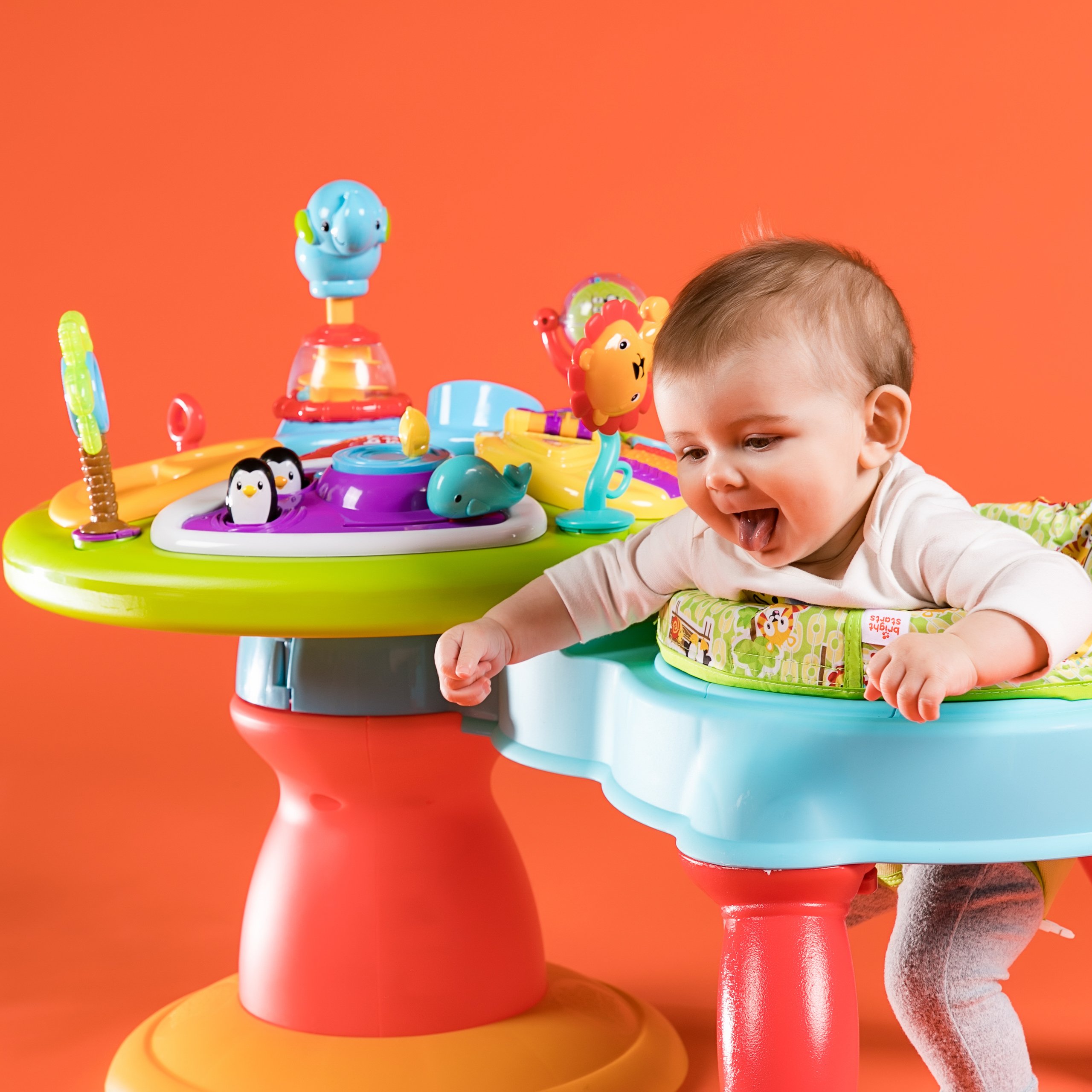 Bright starts in around we go activity center station baby walker
