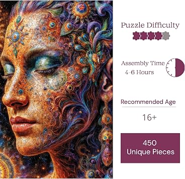 Ahşap Puzzle Yetişkin - Yıldızlar Leydisi - 450 Parça, 29 x 39 cm - Yapıştırıcı Folyo Dahil - Benzersiz Şekilli Parçalar & Özel Figürler - R1-44