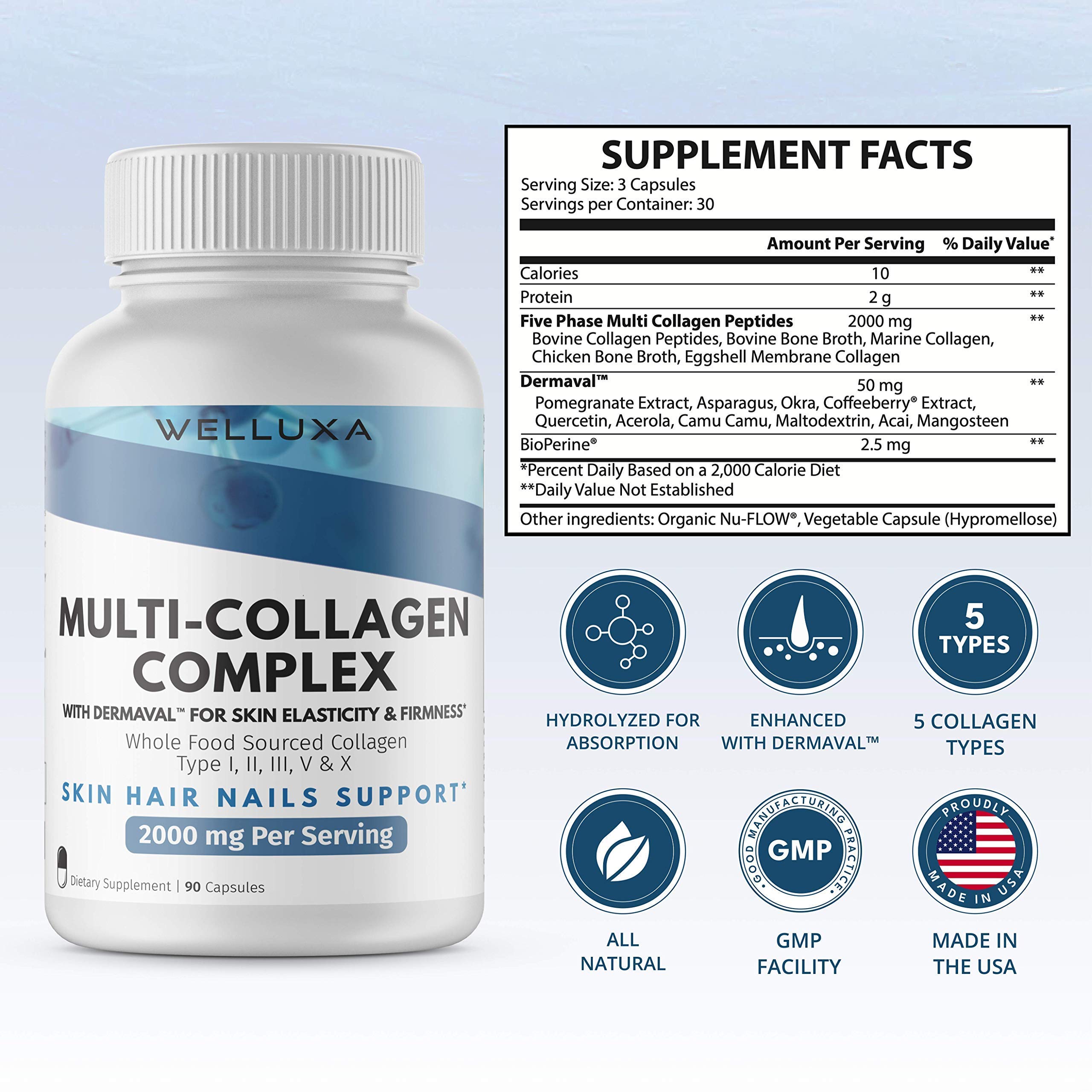 Amazon.com: Welluxa Liposomal Glutathione and Multi Collagen Pills : Health  & Household