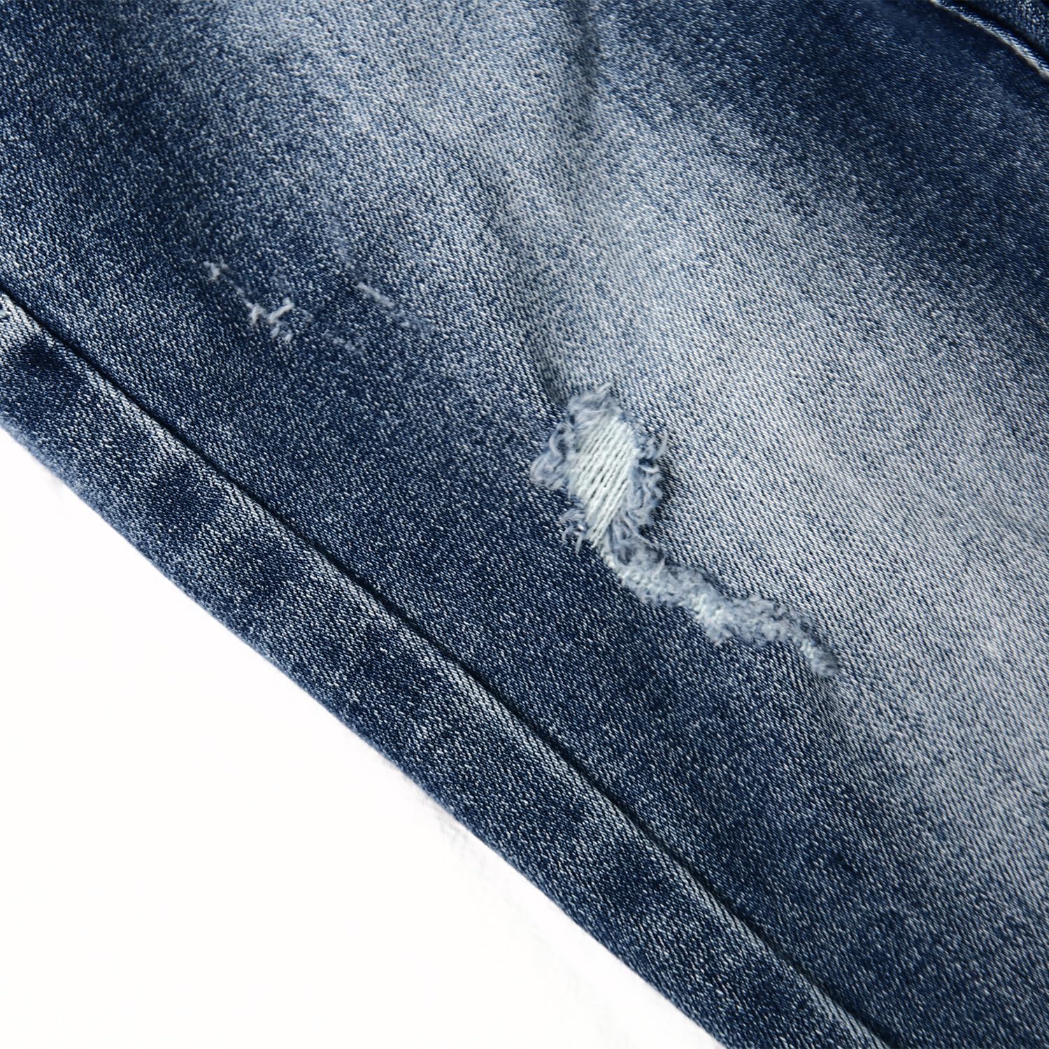 KIDSCOOL SPACE Pantalone in Denim con Volant ed Elastico in Vita per Bambine