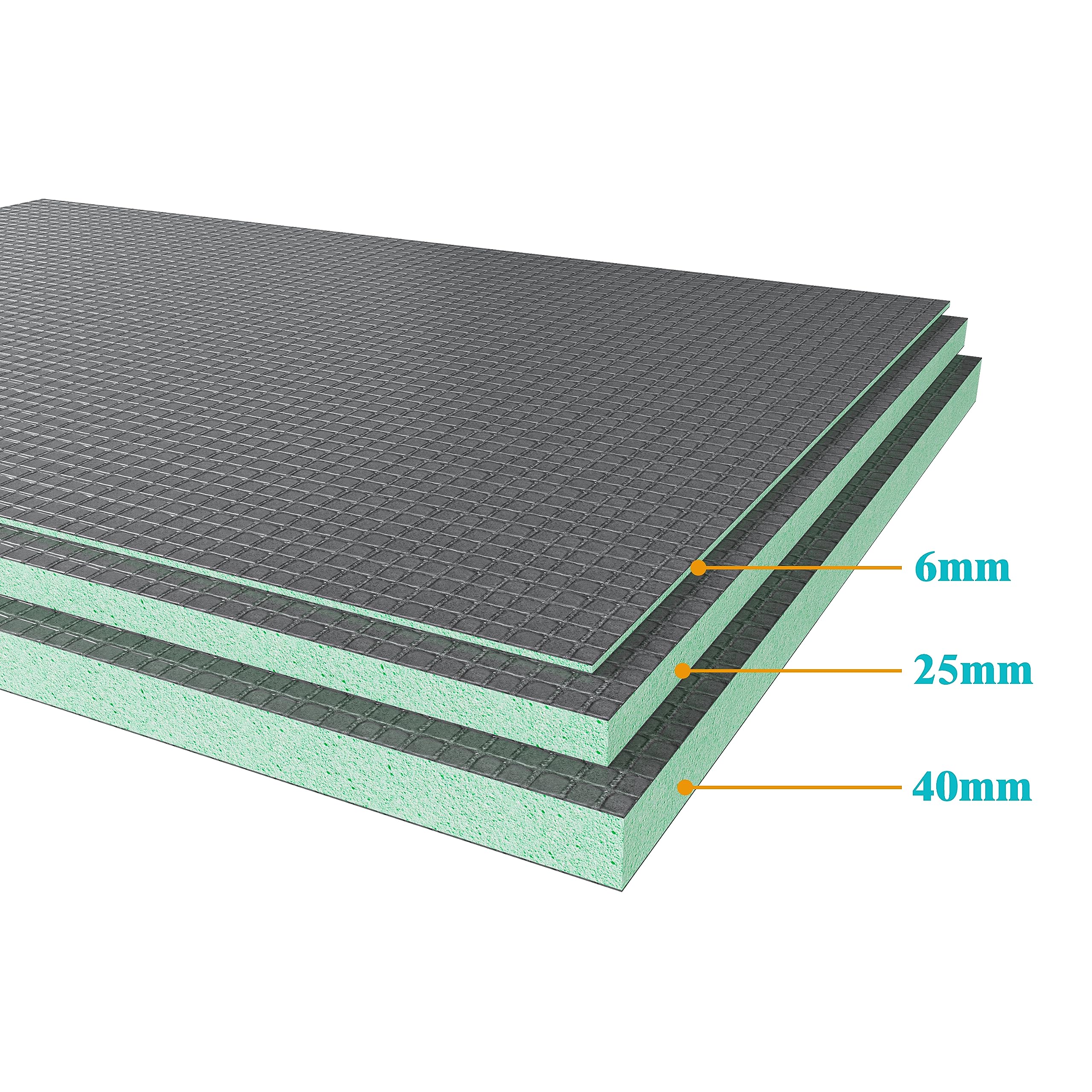 AICA Tablero de respaldo de azulejos de XPS, Tablero de aislamiento impermeable, Panel de construcción, 1250x600x40mm; 4 piezas/juego
