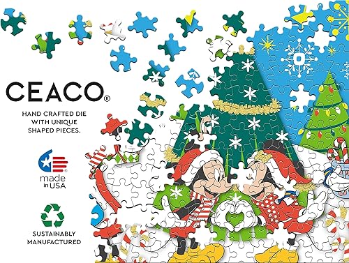 Miniatura 5 de Ceaco - Disney Holiday - Mickey & Minnie Holiday Love - Rompecabezas de 200 piezas