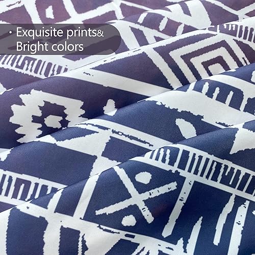 Miniatura 3 de Style Quarters - Juego de edredón tamaño Queen, juego de ropa de cama geométrico bohemio de 4 piezas, juegos de edredón de tamaño queen, juegos de