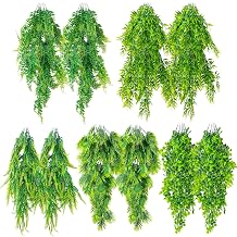 CousDUoBe 10 Pcs Reptile Plants Decorations,Terrarium Hanging Plants Vines Artificial Leaves Habitat Decorations with Suction Cup for Bearded Dragon Hermit Crab Lizard Snake Geckos Chameleon