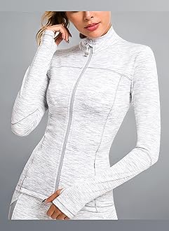 QUEENIEKE Womens Running Jackets Athletic Workout Scrub Jacket Track Full Zip Up Gym for Women Yoga Top