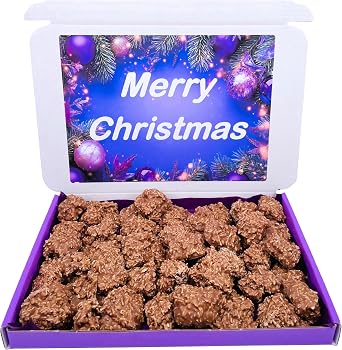 Milk Chocolate and Coconut Macaroon Clusters Gift Box 350g Christmas Chocolates Hamper