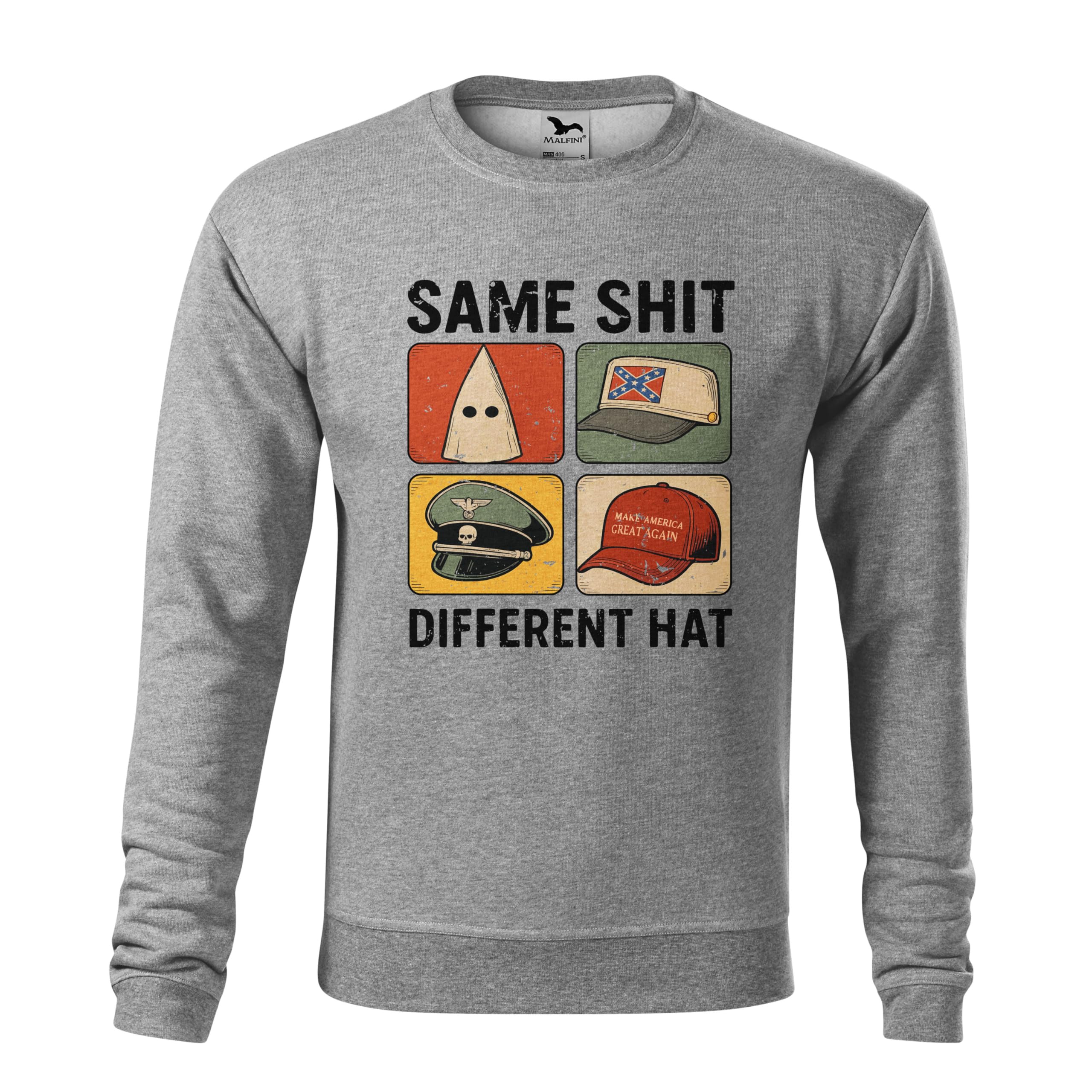 Makdi Vintage Same Shit Different Hat Unisex Pullover Hoodie