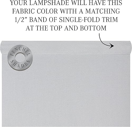 Miniatura 8 de FenchelShades.com Pantalla de tambor de tela de 12 pulgadas de diámetro x 12 pulgadas de diámetro inferior x 8 pulgadas de alto con accesorio