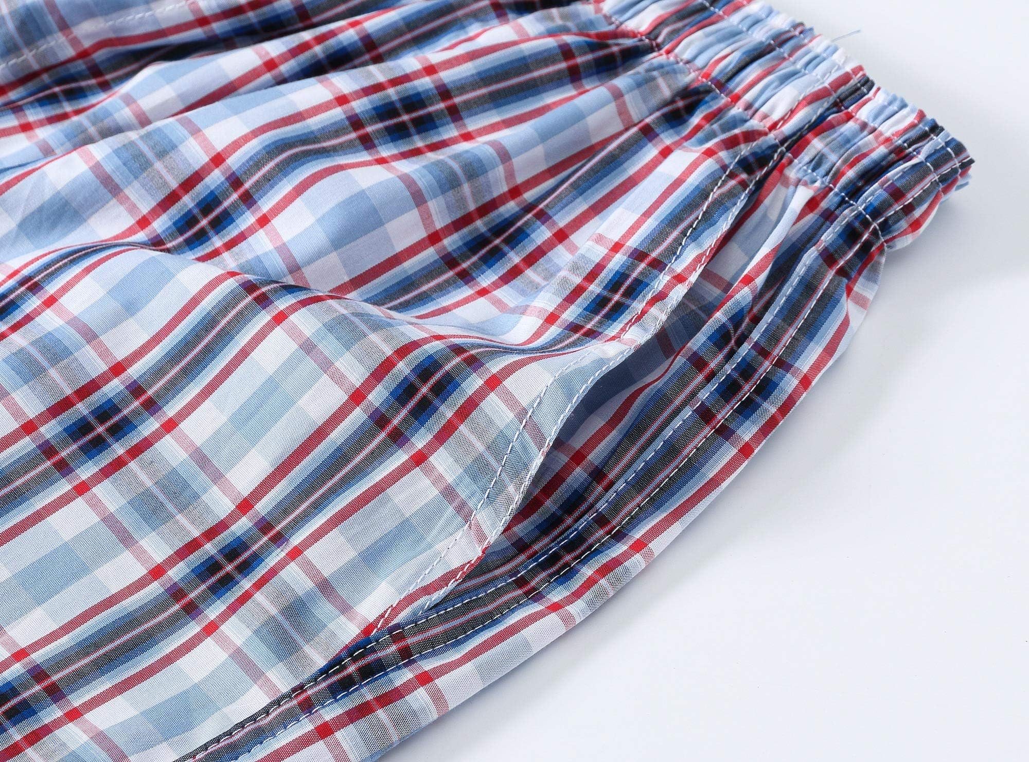 Pantalones De Pijama Para Hombre Cortos Algodón Pack De 3 Cuadros Ropa De Dormir Shorts con bolsillo