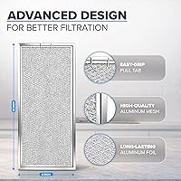 Vista 4 de Filtro de grasa para microondas compatible con microondas Whirlpool y GE, paquete de 2 unidades de aproximadamente 13 x 6 pulgadas